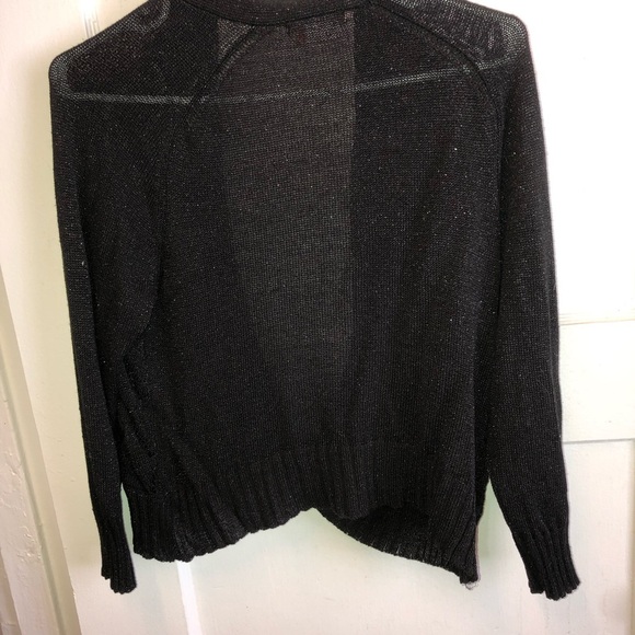 Charlotte Russe Black Cardigan Sweater- a little sparkle and this is a cute days - Picture 7 of 9